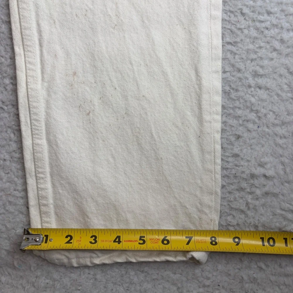 Vintage Levis 501 Jeans 31x32 (29x32) White Denim Made in USA Straight Leg stain